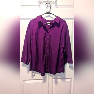 Chicos Size 3 No-iron shirt